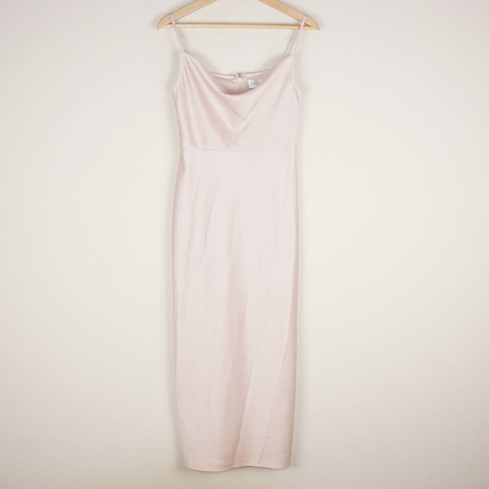 Sachin Babi Babi Cali Satin Charmeuse Midi Dress blush Womens Sz 4